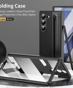 GKK Ultra-Thin Retro Leather Foldable Magnetic Case for Samsung Galaxy Z Fold Serieswith 360-Degree Hinge Protection, Built-in Screen Protector & S-Pen