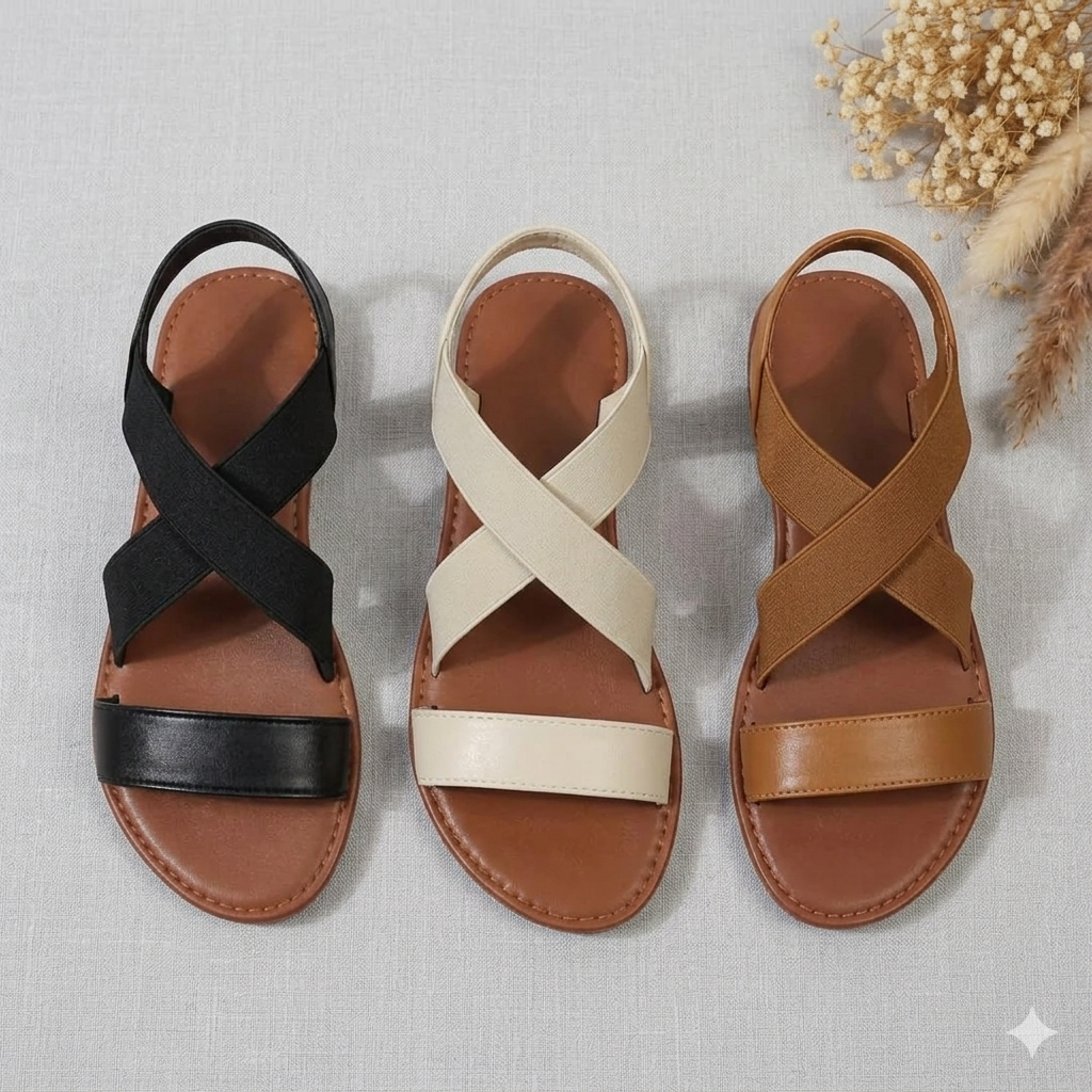 UrbanChic Cross Strap Sandals for Ladies - Image 5