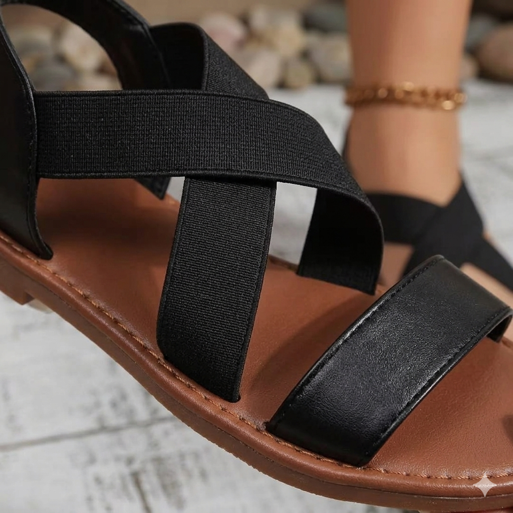 UrbanChic Cross Strap Sandals for Ladies - Image 3