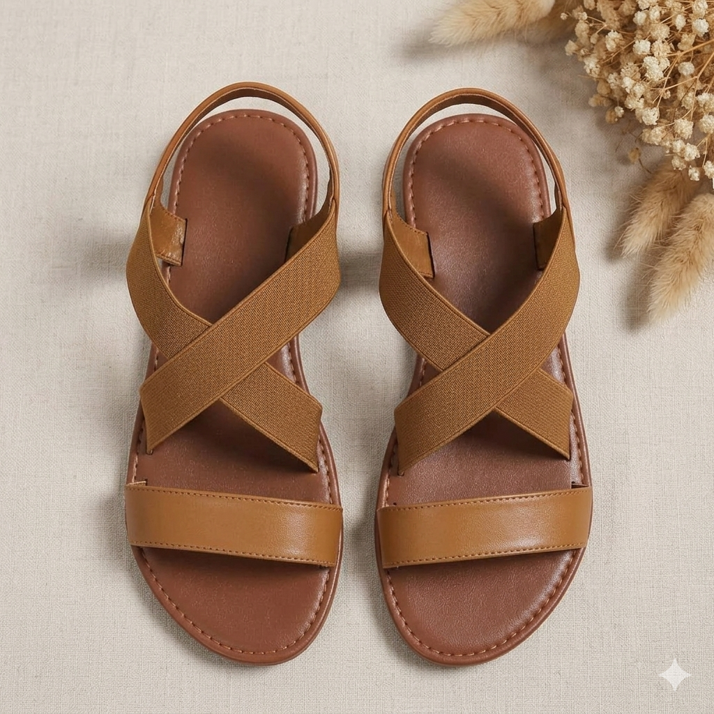 UrbanChic Cross Strap Sandals for Ladies - Image 8