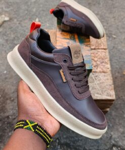 TL UrbanFlex Low-Top Leather Sneakers for Men - Coffee