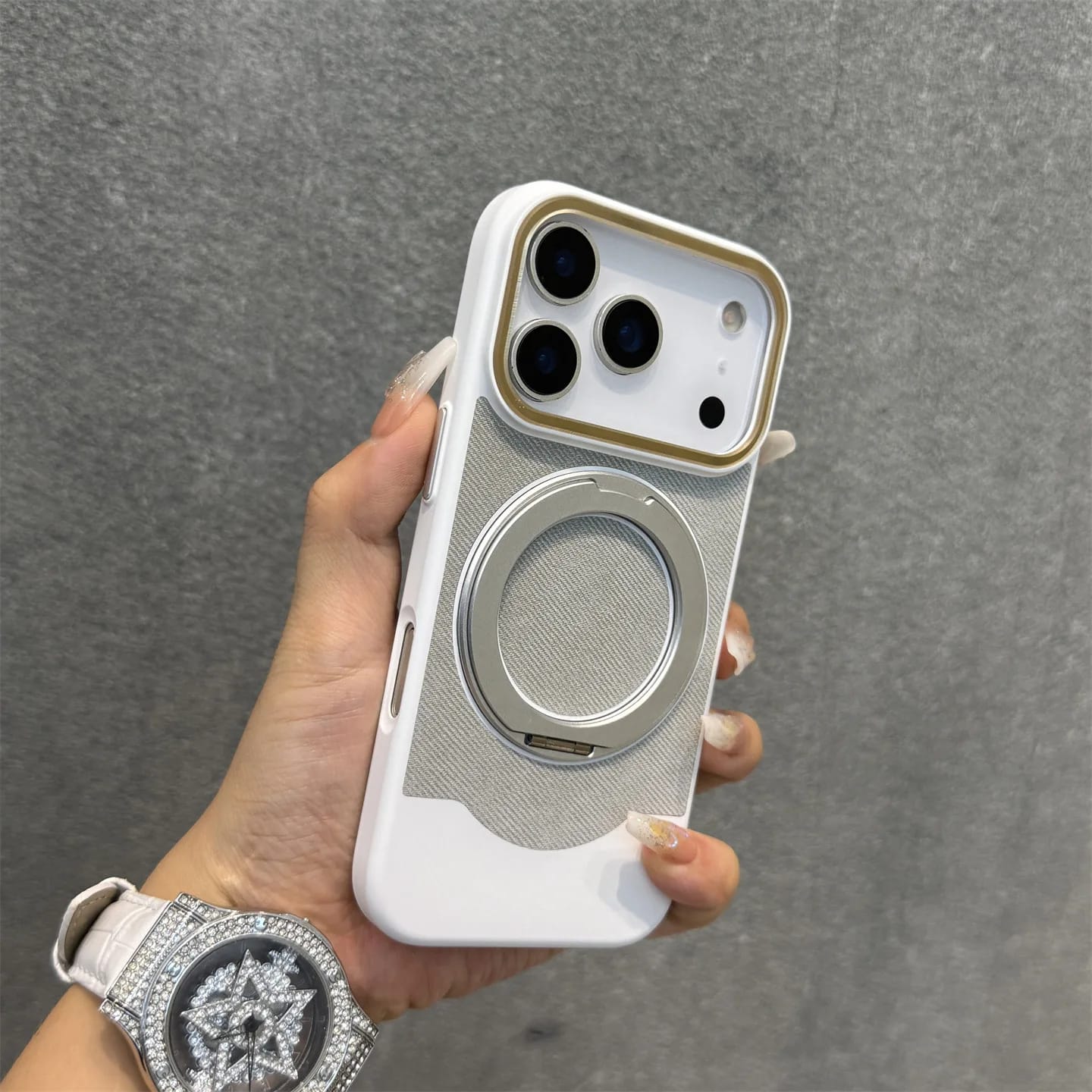 MagRing PU Leather Soft Touch Magnetic Stand Case for iPhone 17 Pro Max - Image 10
