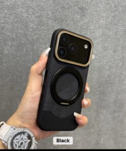 Alternative view of MagRing PU Leather Soft Touch Magnetic Stand Case for iPhone 17 Pro Max