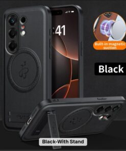 Rugged Magnetic Holder Phone Case for Tecno Camon 50 4G/Camon 50 Pro 4G/Camon 50 ULTRA PU Leather Kickstand Back Cover