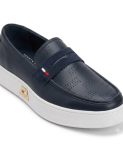 Men's Premium Leather Penny Loafers – Smart Casual Slip-On Platform Shoes