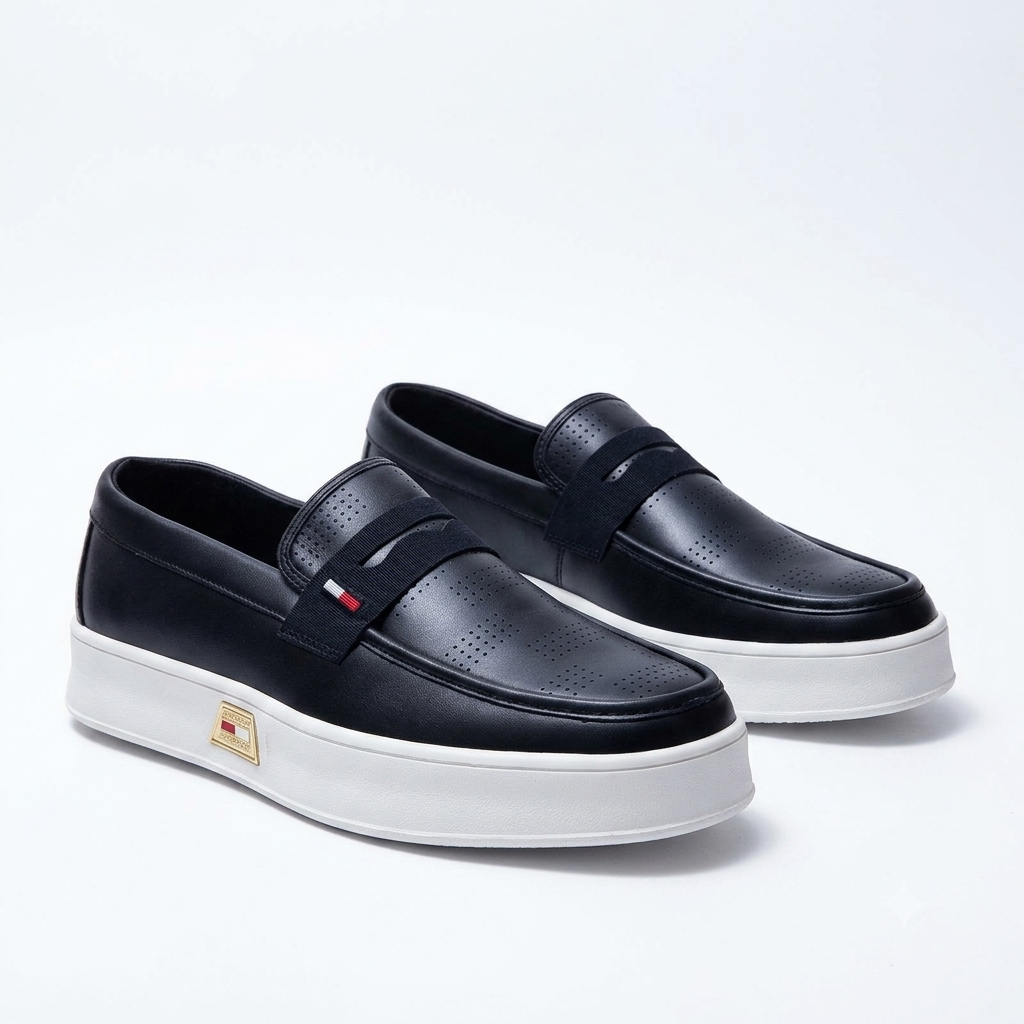 Men's Premium Leather Penny Loafers – Smart Casual Slip-On Platform Shoes - Image 4