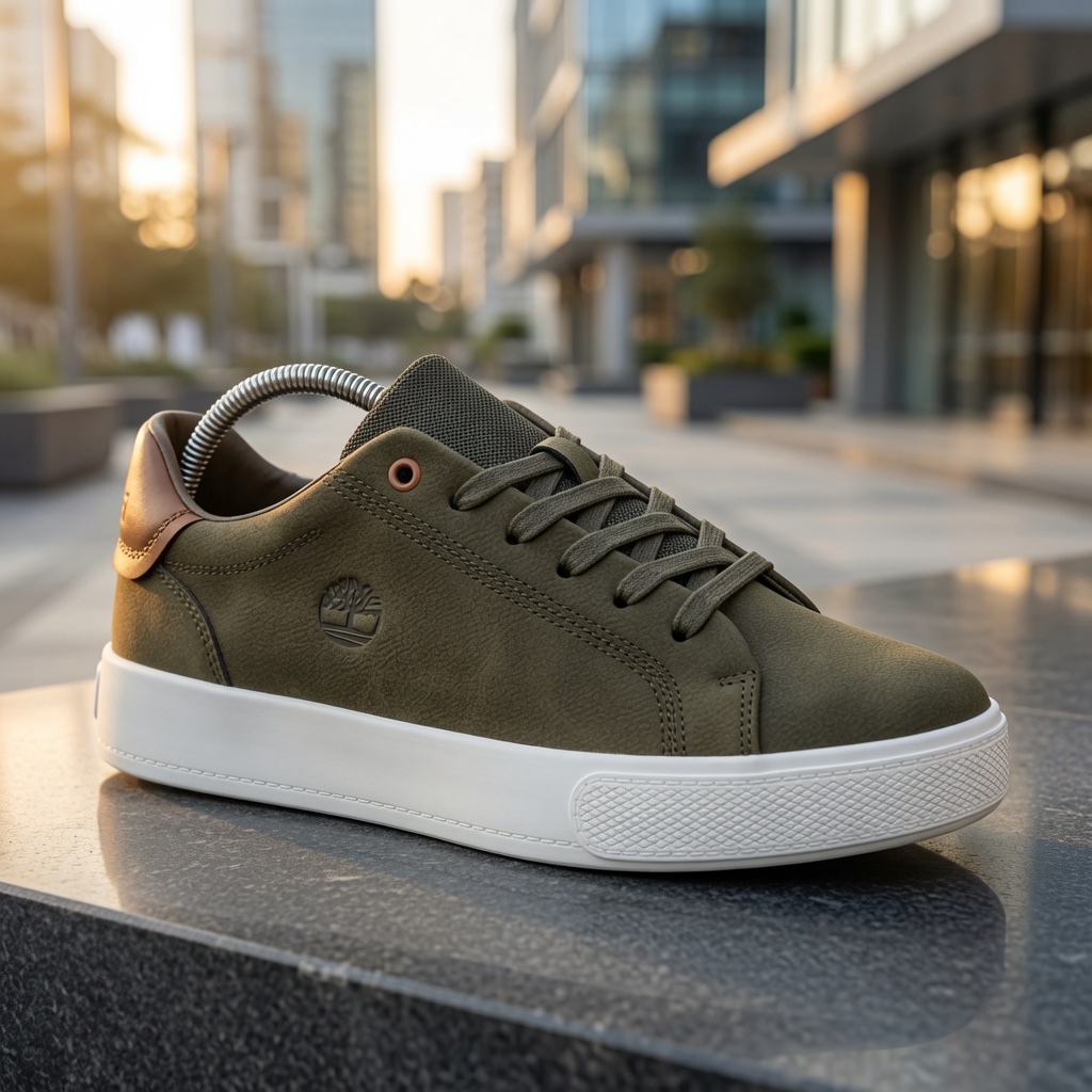 TL Men's Premium Leather Casual Sneakers – Black | Gray | Olive Green - Image 5