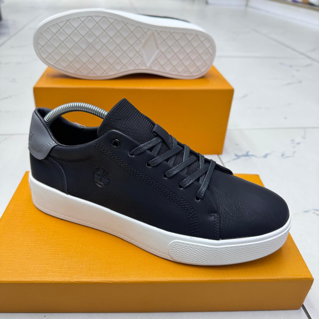 TL Men's Premium Leather Casual Sneakers – Black | Gray | Olive Green