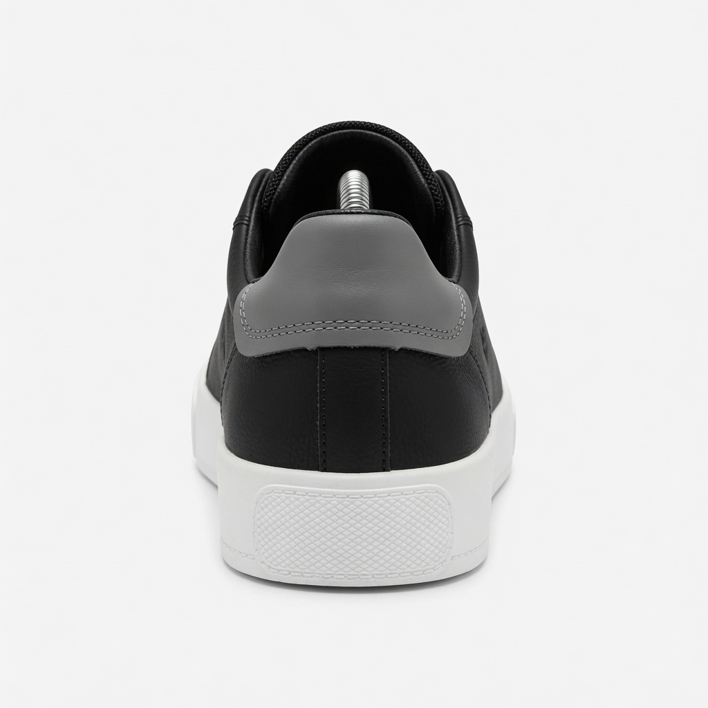 TL Men's Premium Leather Casual Sneakers – Black | Gray | Olive Green - Image 3