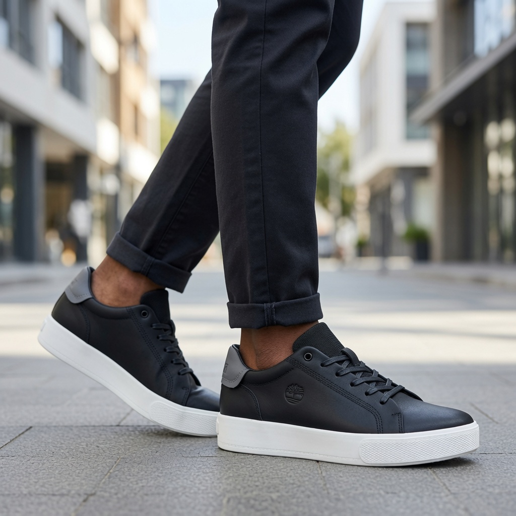 TL Men's Premium Leather Casual Sneakers – Black | Gray | Olive Green - Image 7