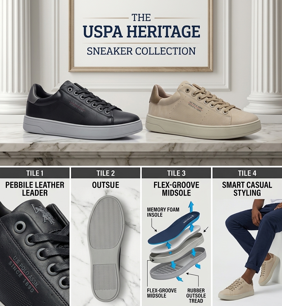Cheyenne Heritage Collection – Men’s Low-Top Smart Casual Leather Sneakers - Image 9