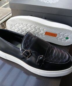 Urban Nomad Leather Double Monk Loafers