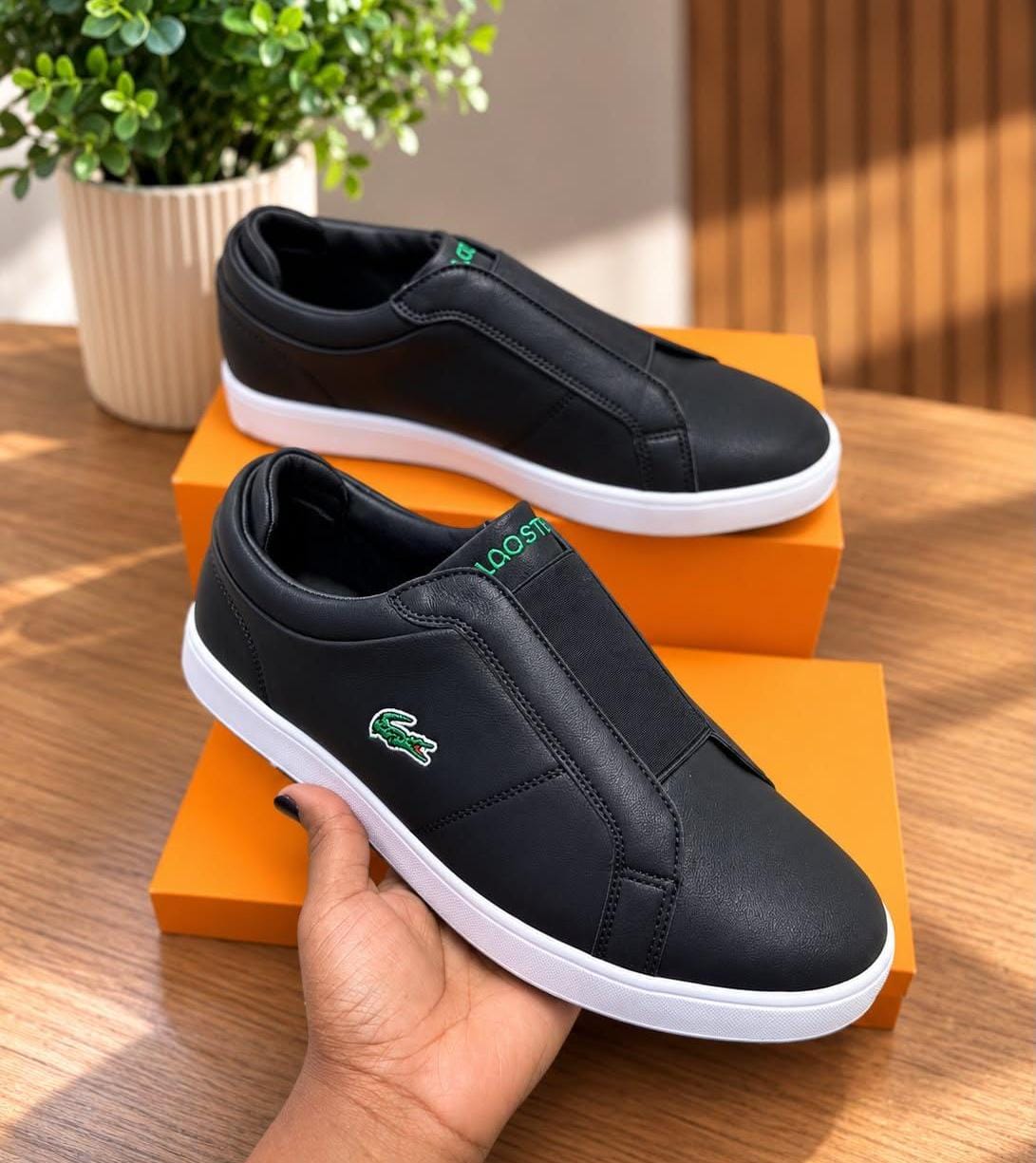 Men's Minimalist Leather Slip-On Walking Sneakers