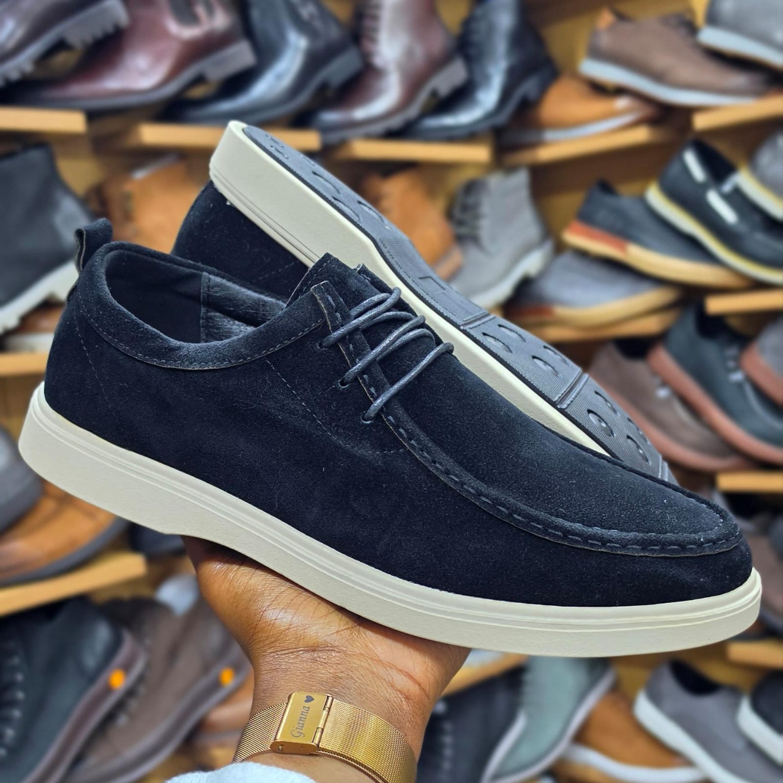 Men’s Smart Casual Suede Loafers with Rubber Sole - Image 4